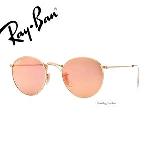 RayBan (Store Display) Round Metal Pink RB3447